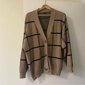 Dynamite brown and black plaid cardigan